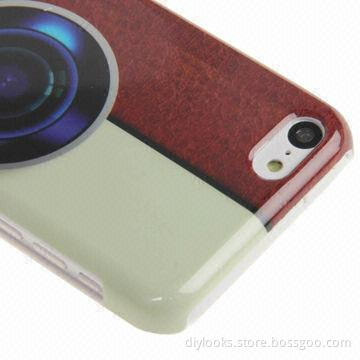 Smooth Camera Pattern Plastic Case for iPhone 5C